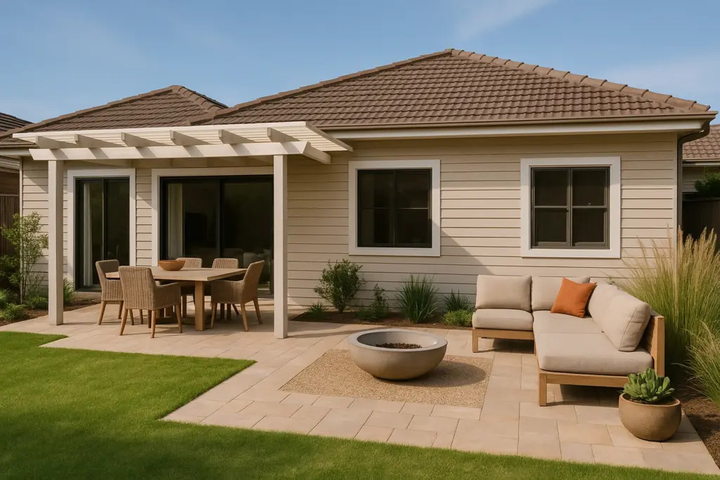 How should outdoor design match your home?